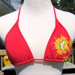 Dippers Coral Triangle Bikini Top SZ M! NEW!